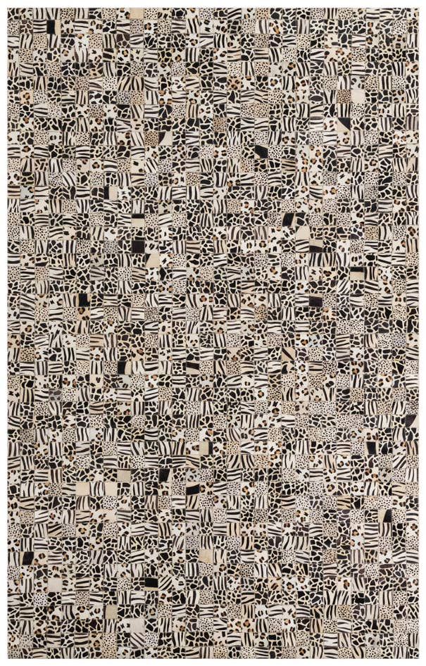 Detail image of 5' 1 x 8' Cowhide Leather Rug
