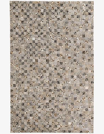 5' 1 x 8' 1 Cowhide Leather Rug