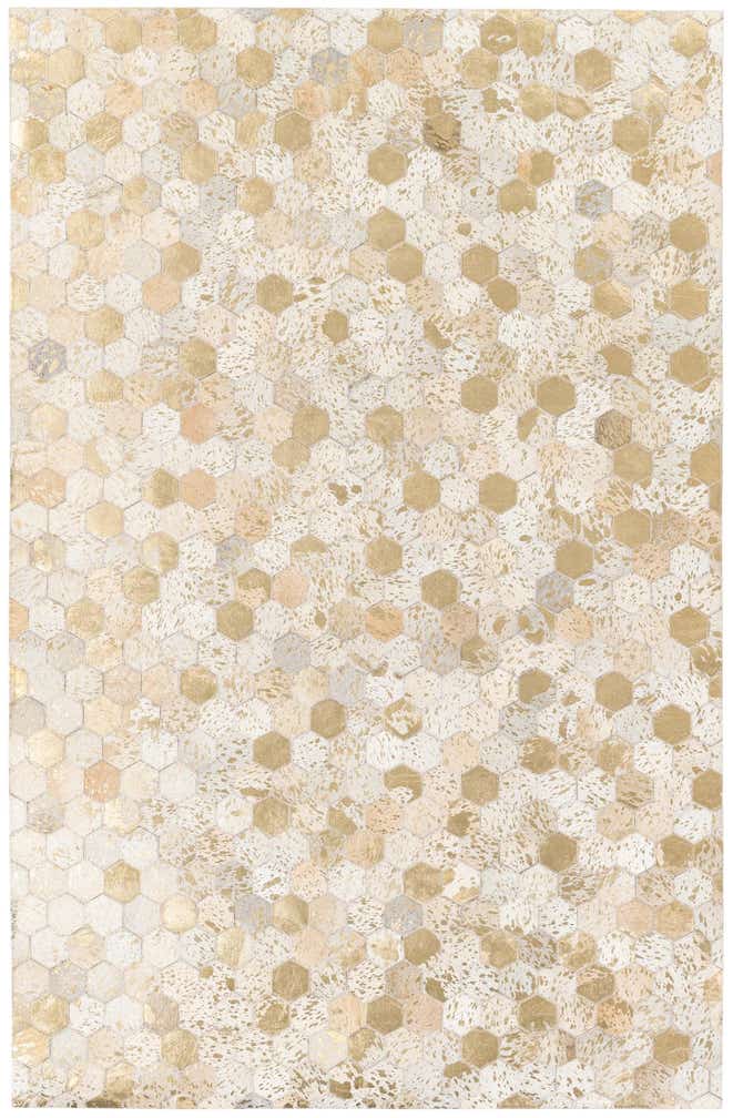 4' 10 x 7' 6 Cowhide Stocks Rug