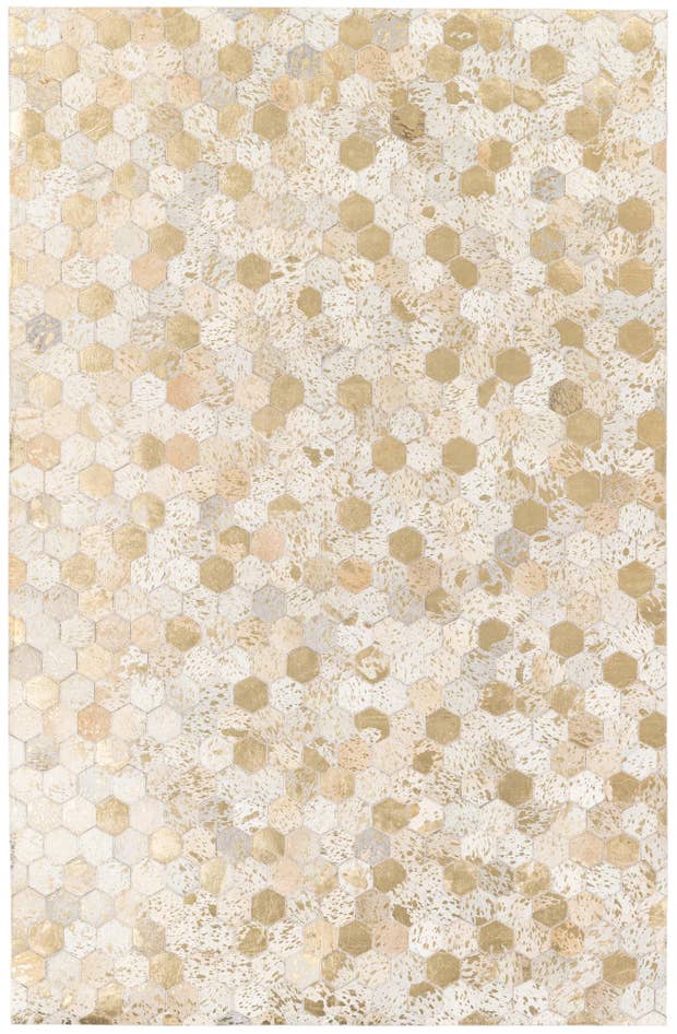Detail image of 4' 10 x 7' 6 Cowhide Stocks Rug