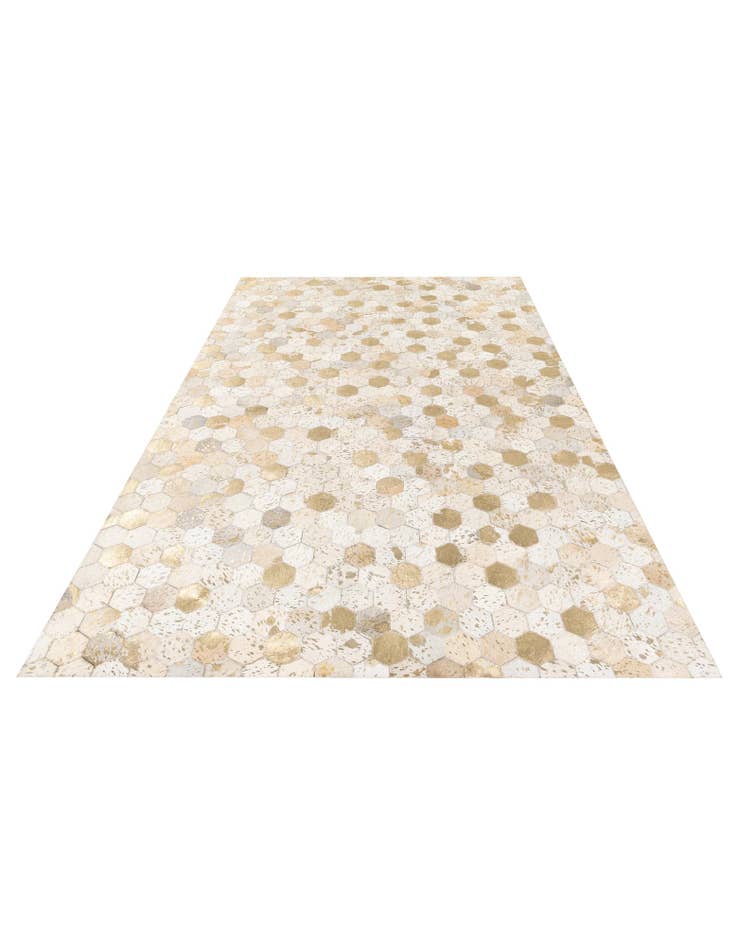 Detail image of 4' 10 x 7' 7 Cowhide Stocks Rug