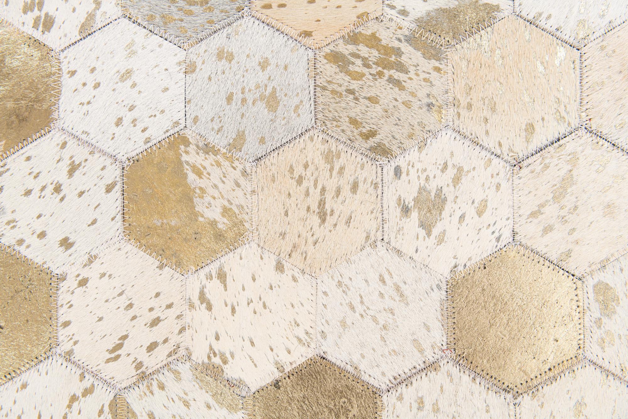 4' 10 x 7' 7 Cowhide Stocks Rug