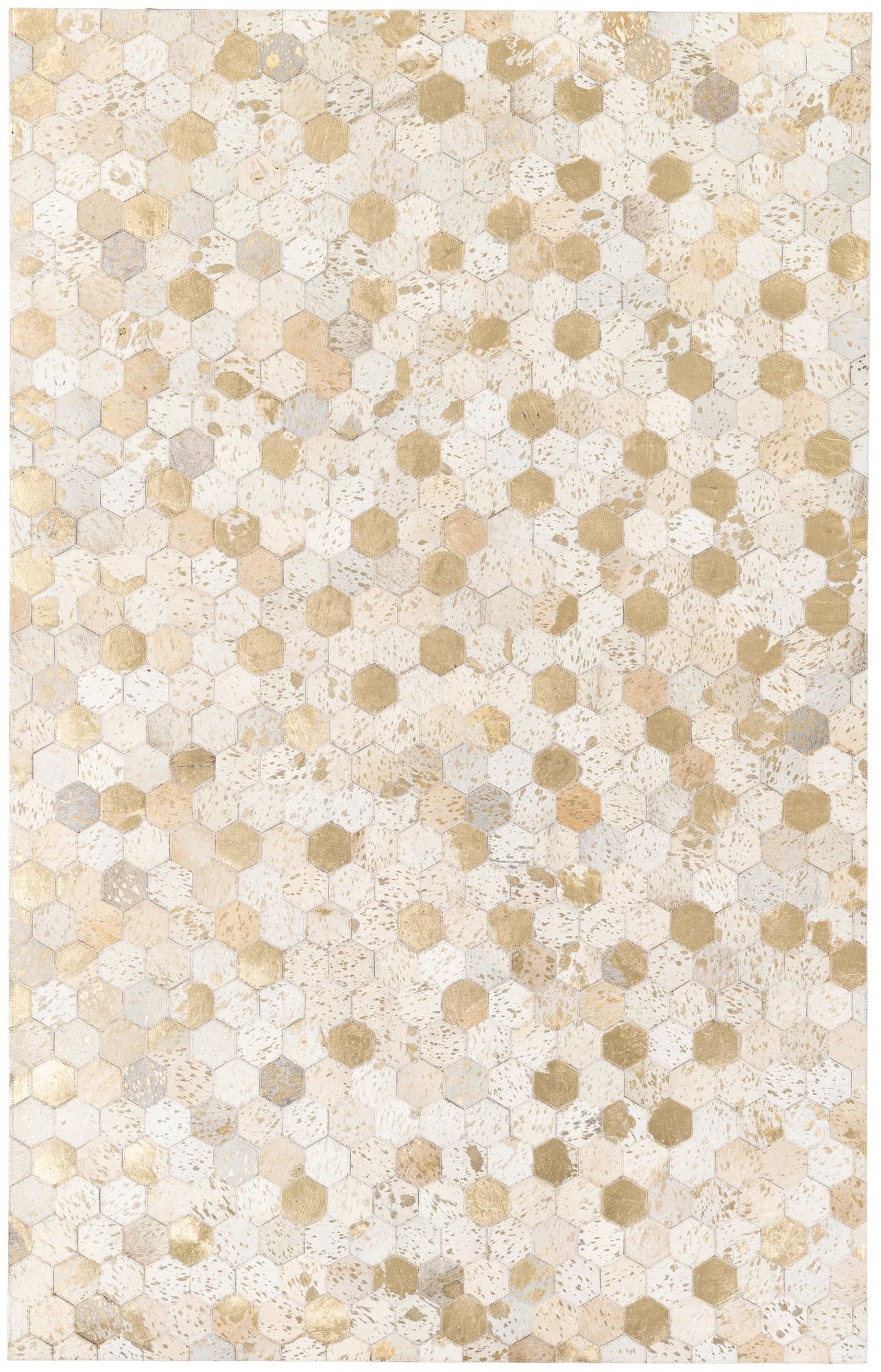 4' 10 x 7' 7 Cowhide Stocks Rug