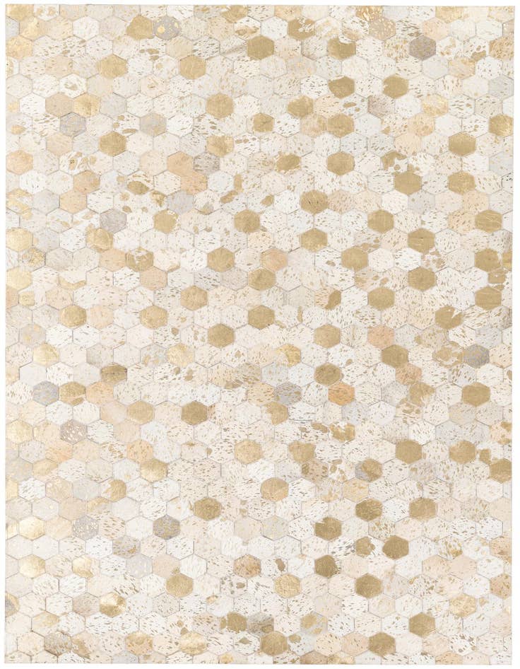 Detail image of 4' 10 x 7' 7 Cowhide Stocks Rug