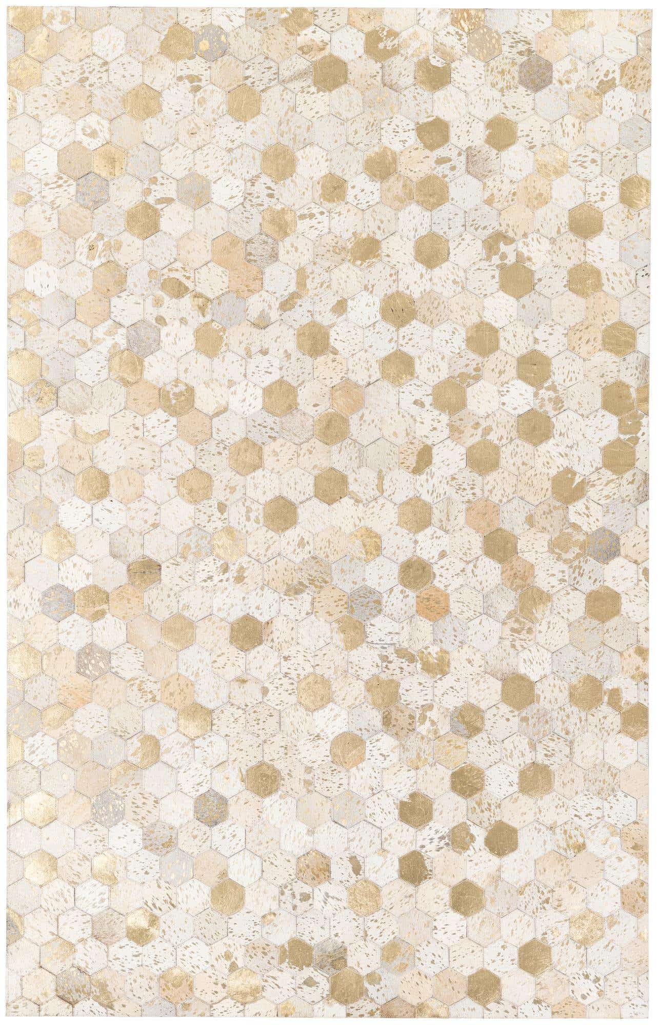 4' 10 x 7' 7 Cowhide Stocks Rug