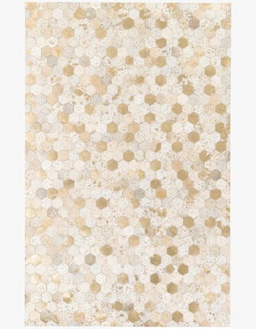 4' 10 x 7' 7 Cowhide Stocks Rug
