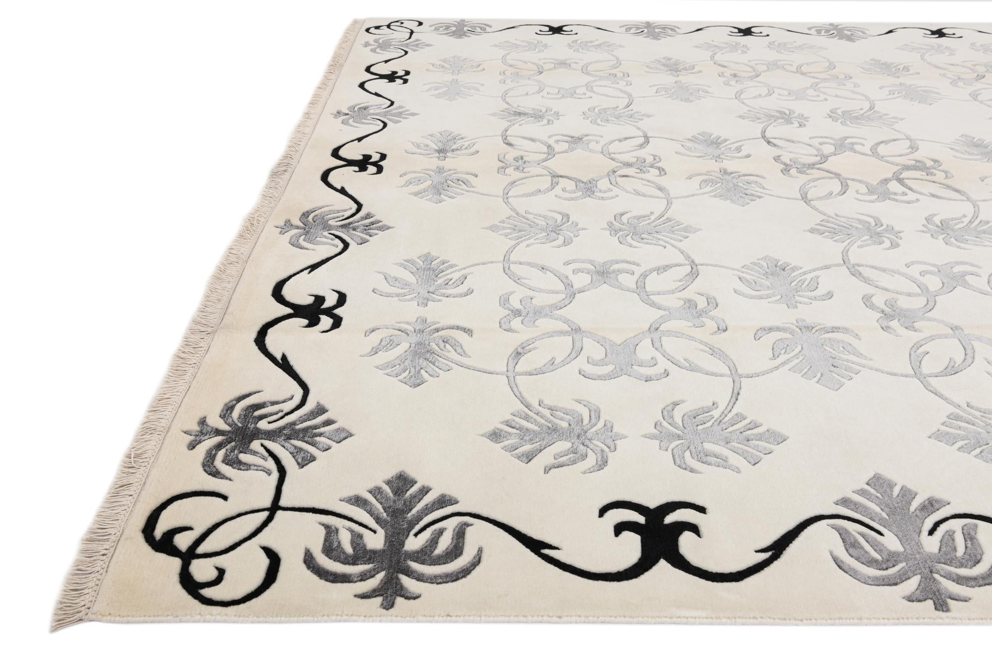 7' 11 x 10' Hand Knotted Darya Wool Rug