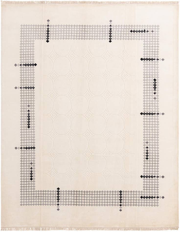 Detail image of 7' 9 x 9' 10 Hand Knotted Darya Wool Rug