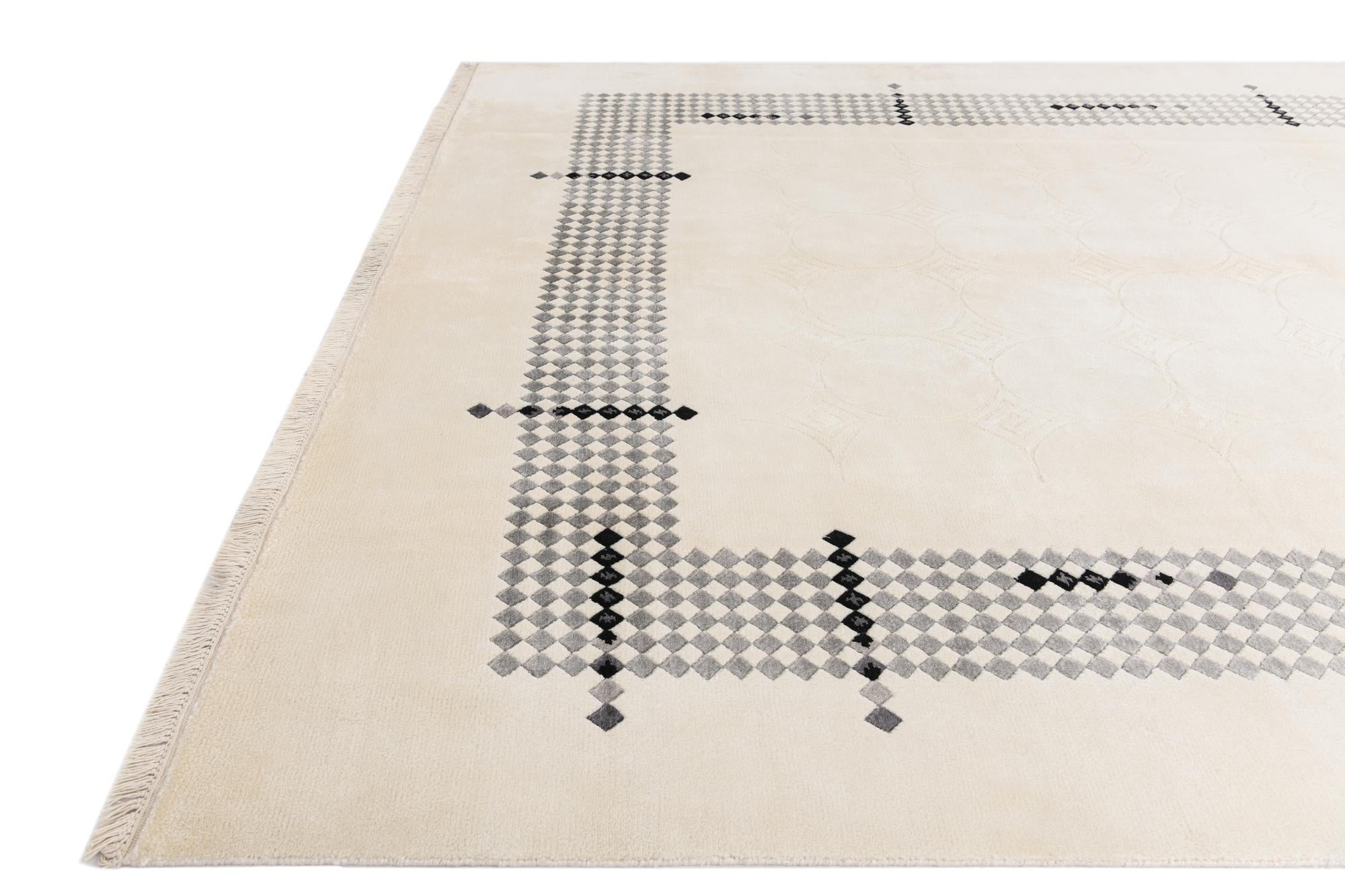 7' 9 x 9' 10 Hand Knotted Darya Wool Rug