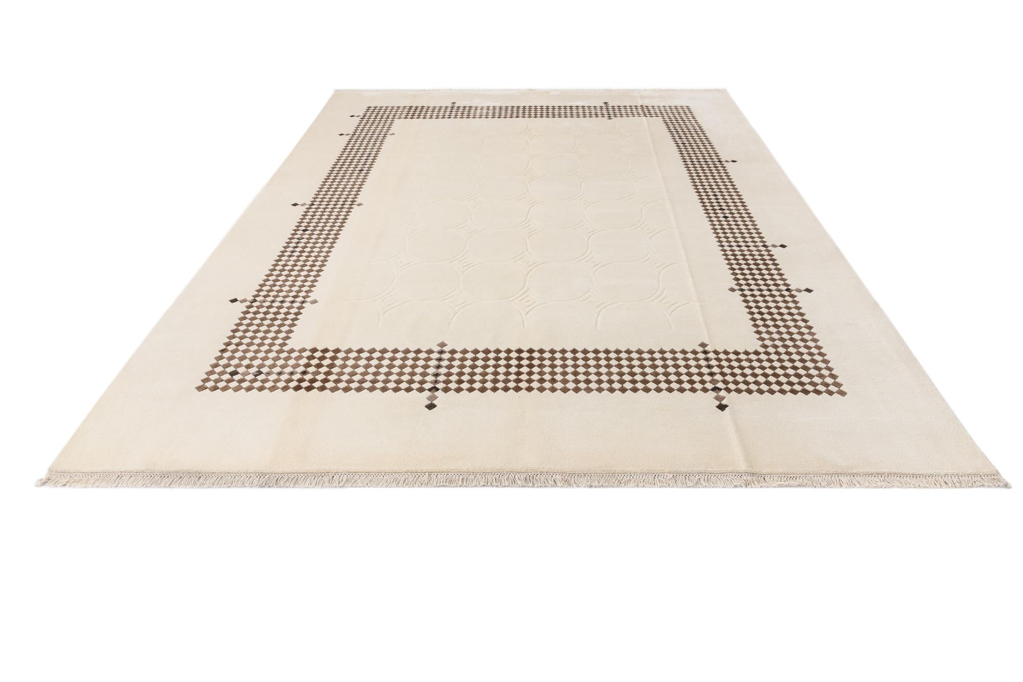 7' 10 x 9' 10 Hand Knotted Darya Wool Rug