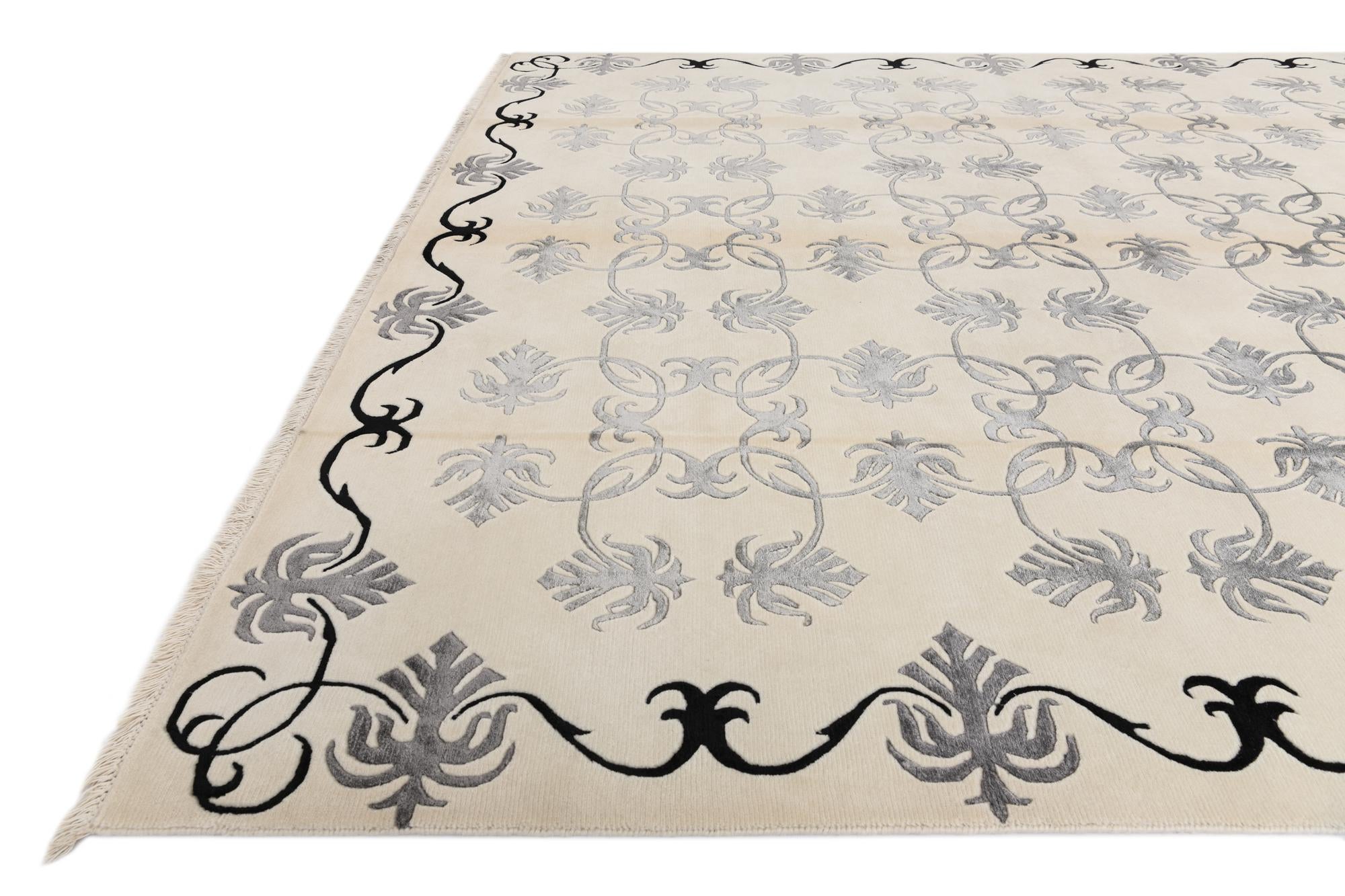 8' 2 x 11' 5 Hand Knotted Darya Wool Rug