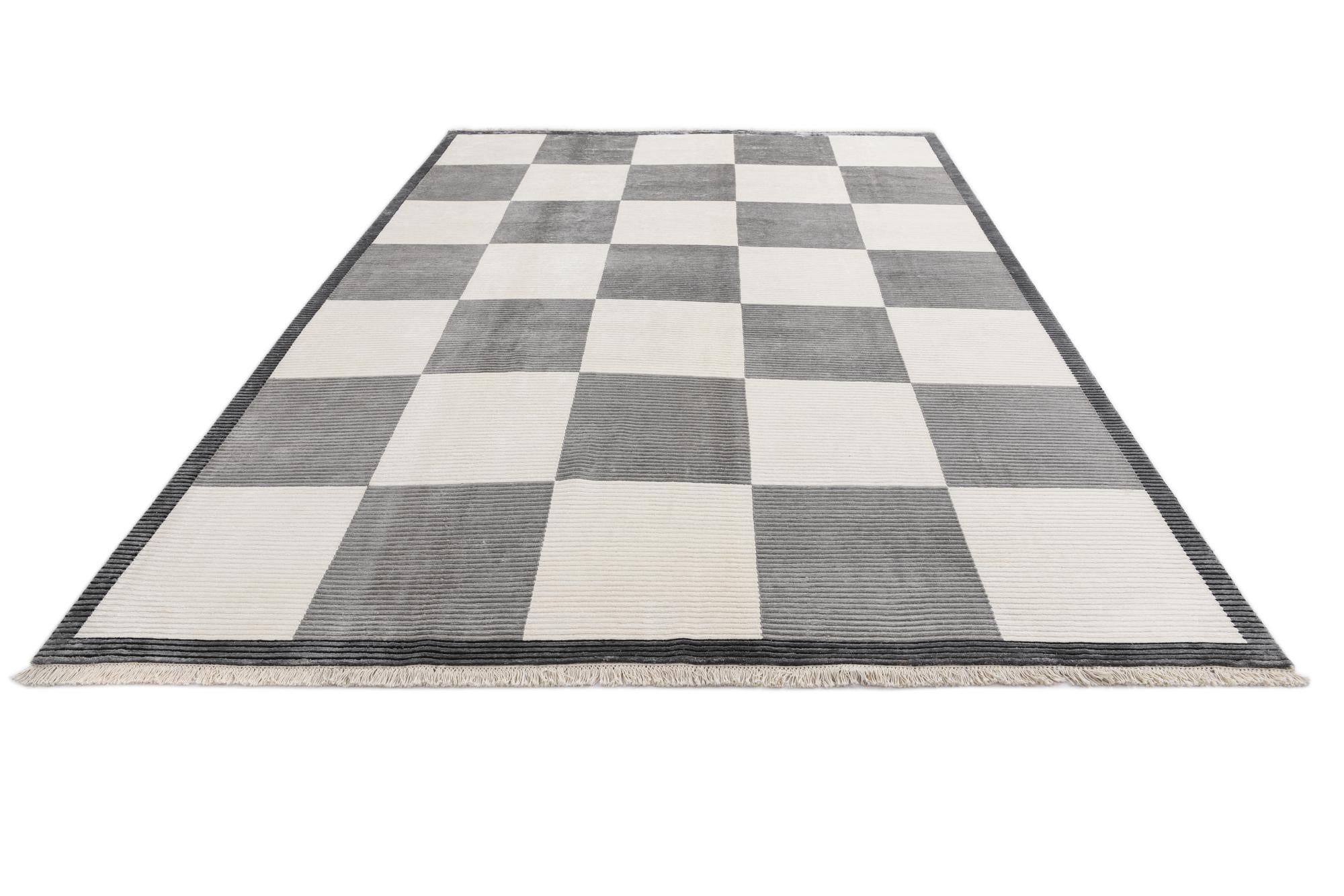 8' 2 x 11' 5 Hand Knotted Darya Wool Rug