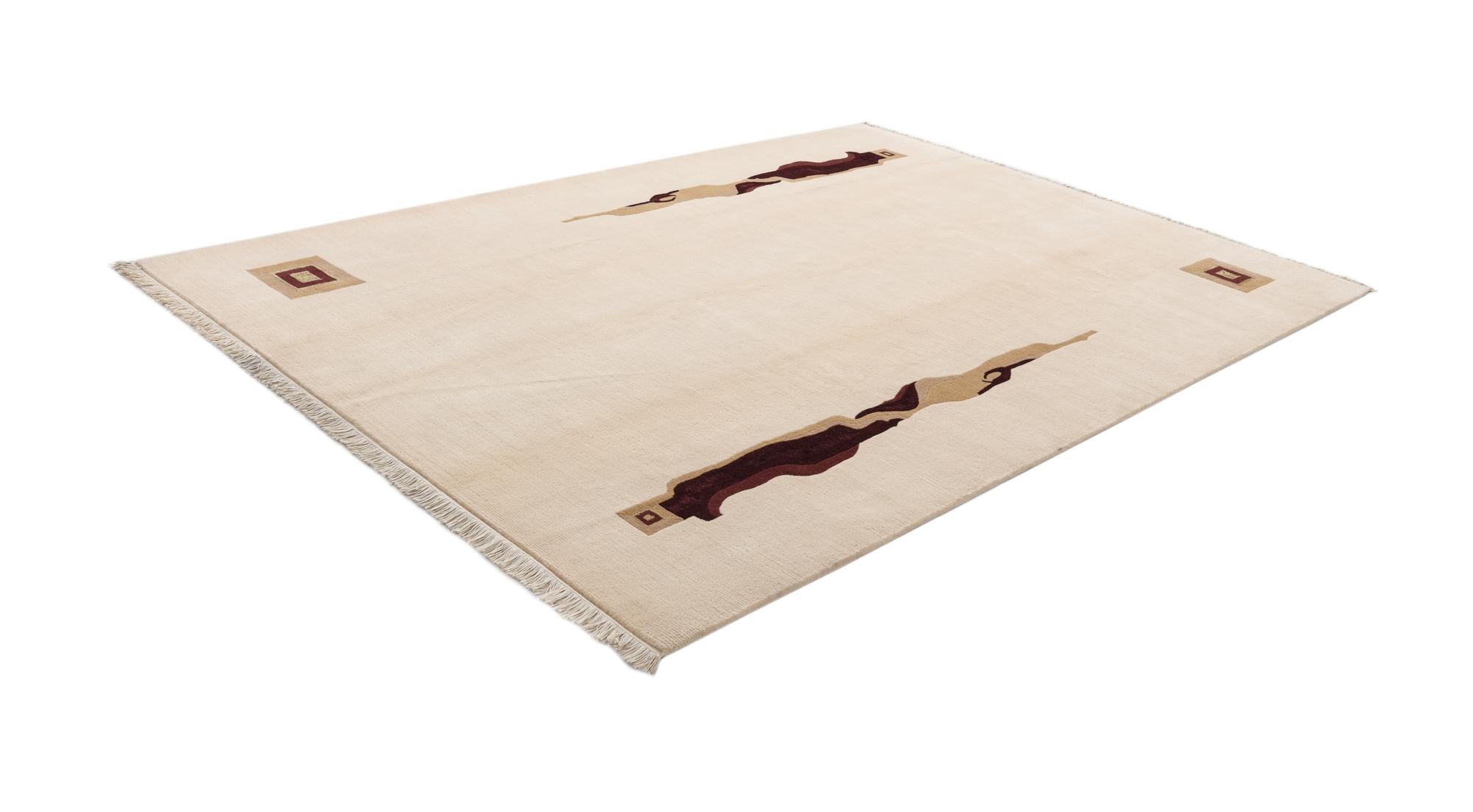 6' 11 x 9' 7 Hand Knotted Darya Wool Rug