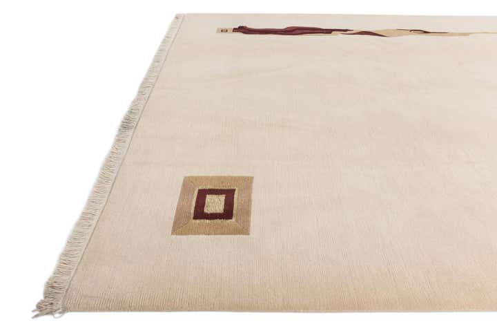 6' 11 x 9' 7 Hand Knotted Darya Wool Rug