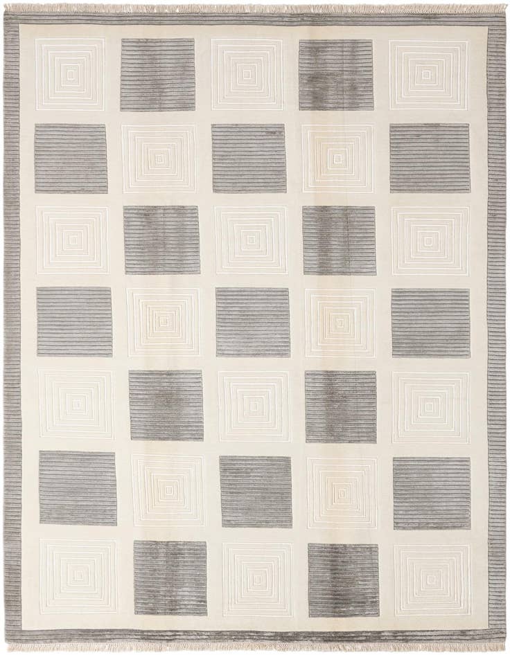 Detail image of 6' 7 x 9' 10 Hand Knotted Darya Wool Rug
