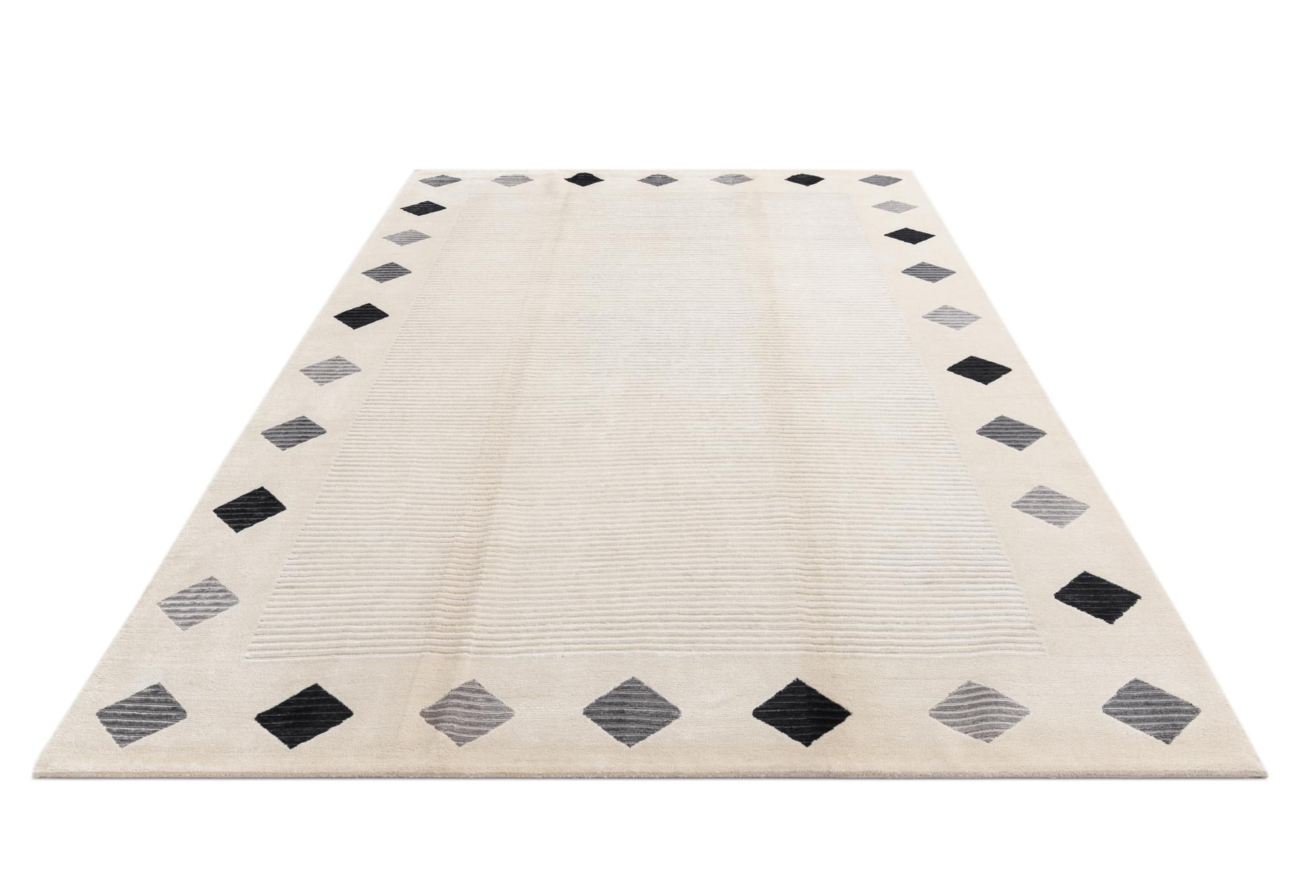 6' 8 x 10' Hand Knotted Darya Wool Rug