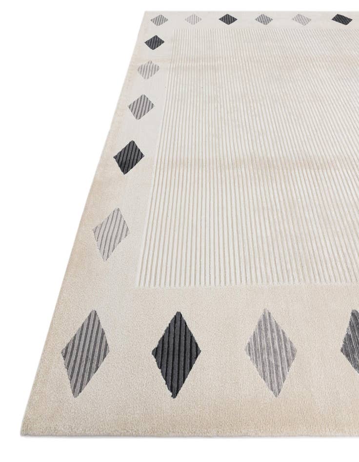 Detail image of 6' 8 x 10'  Hand Knotted Darya Wool Rug