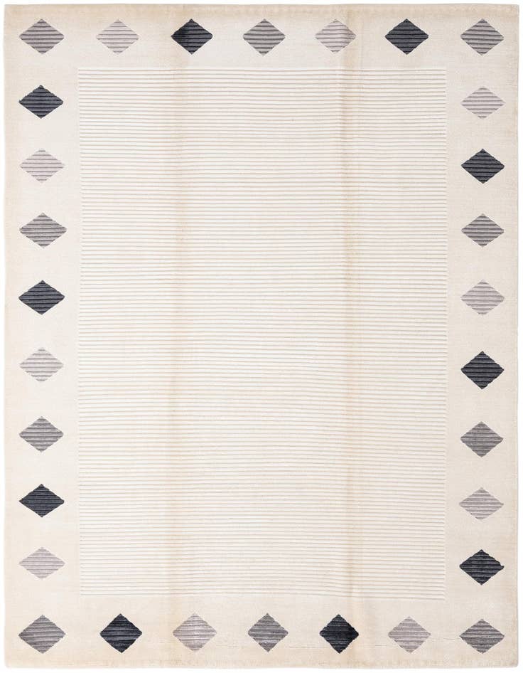 Detail image of 6' 8 x 10' Hand Knotted Darya Wool Rug