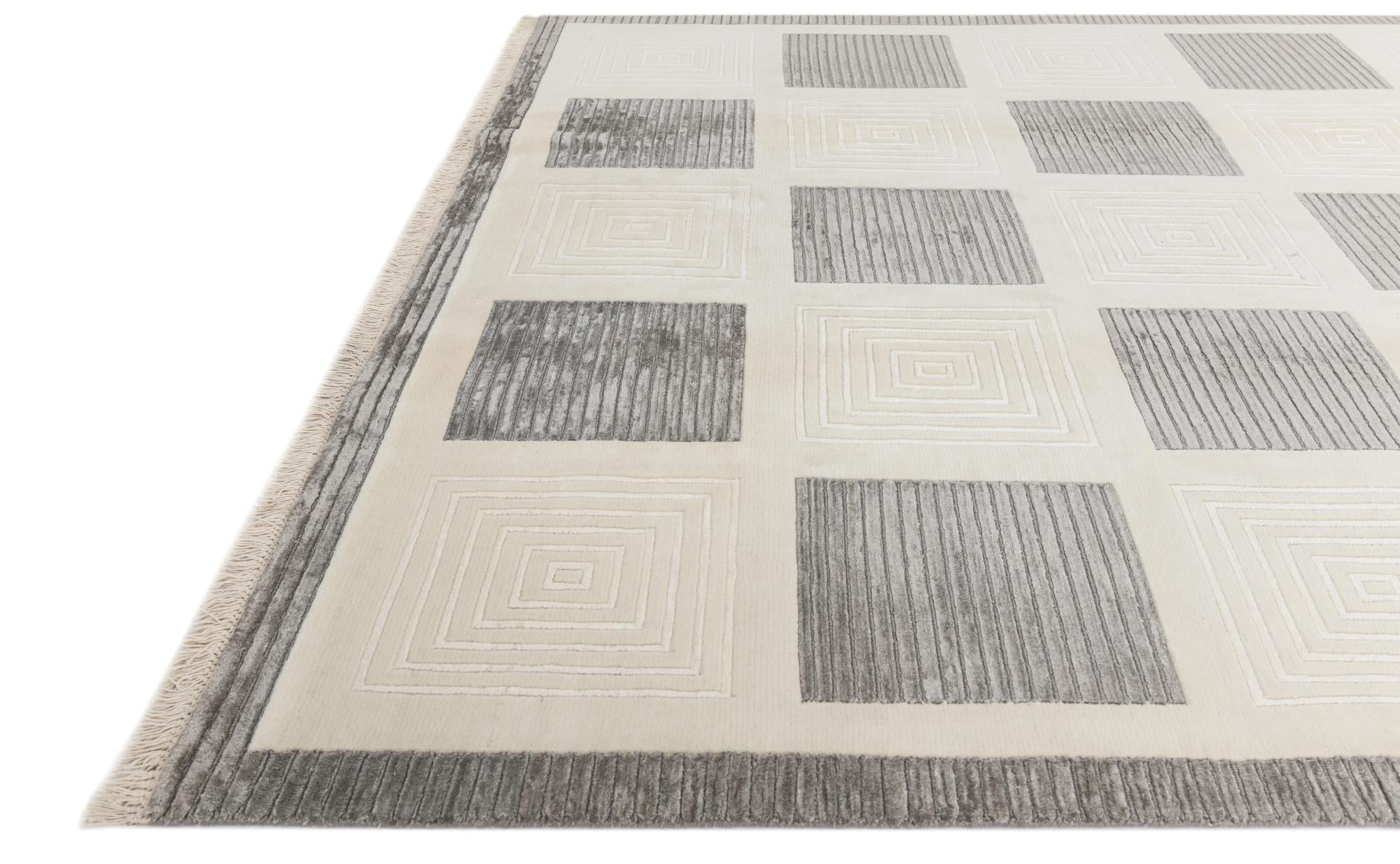 6' 7 x 9' 9 Hand Knotted Darya Wool Rug