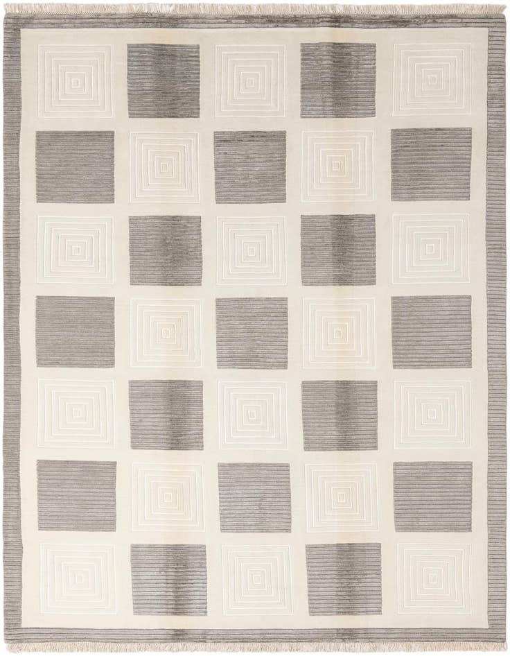 Detail image of 6' 7 x 9' 9 Hand Knotted Darya Wool Rug