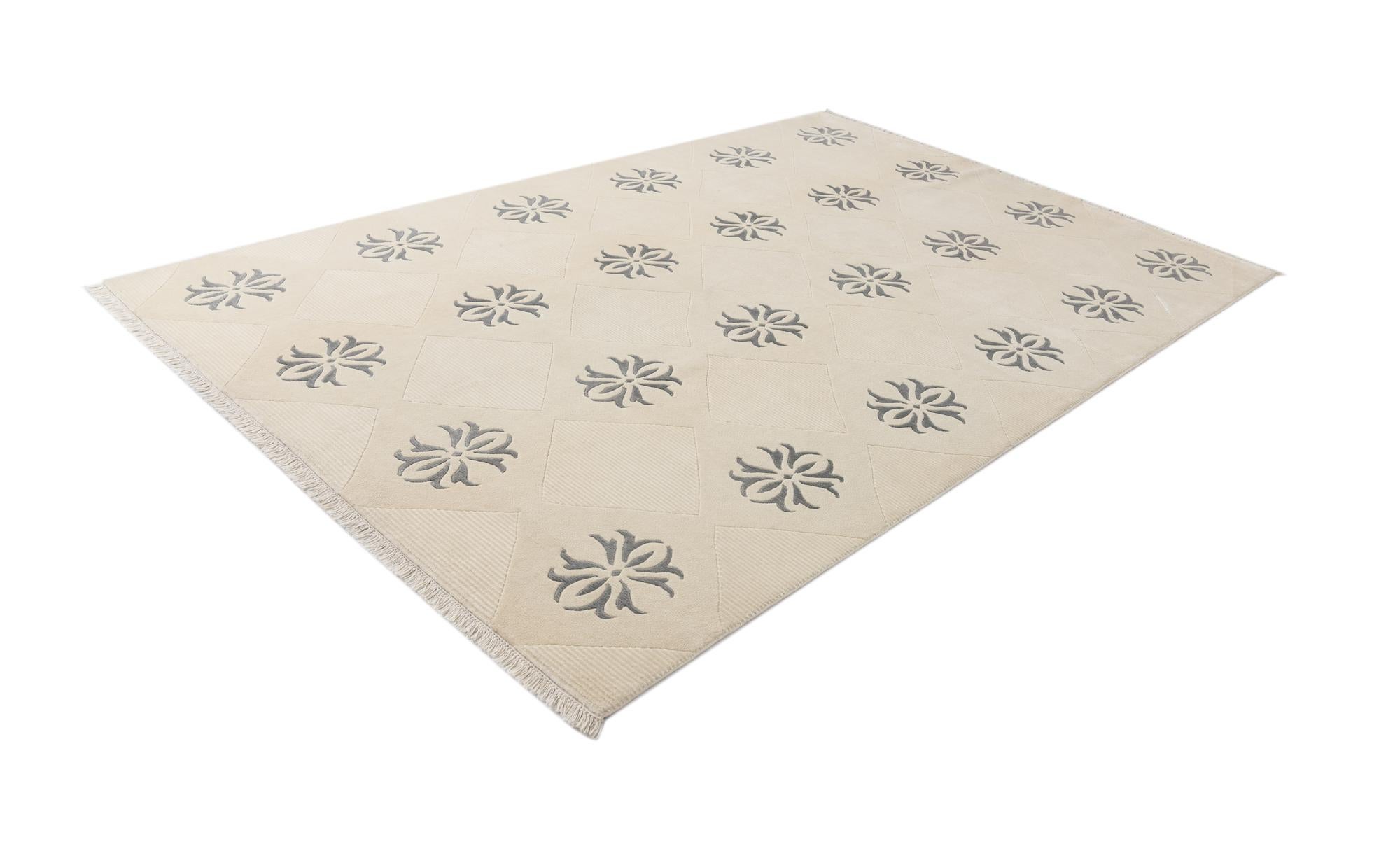 6' 7 x 9' 10 Hand Knotted Darya Wool Rug