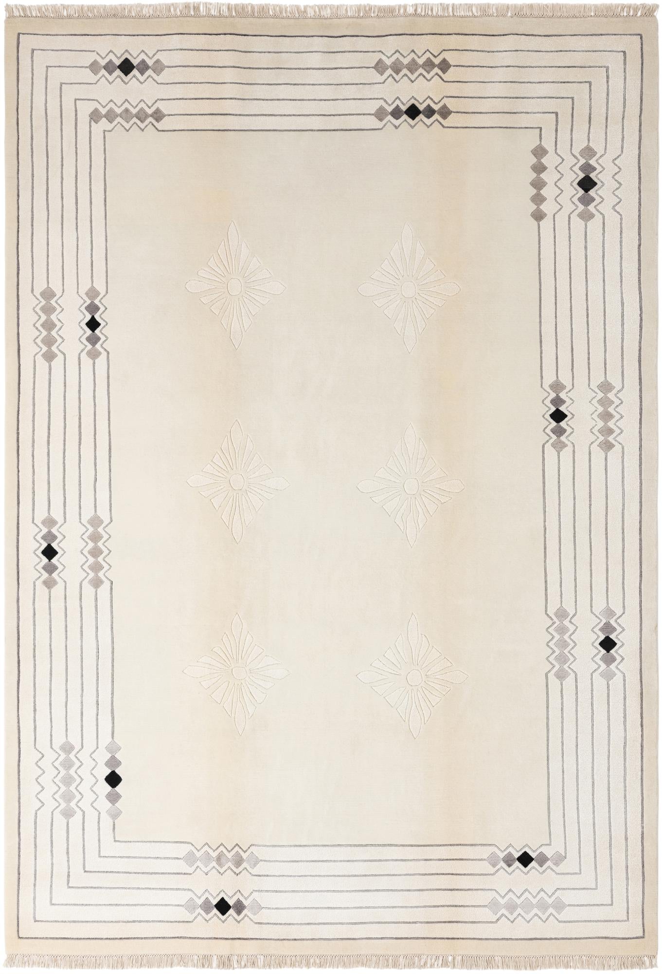 6' 9 x 9' 10 Hand Knotted Darya Wool Rug