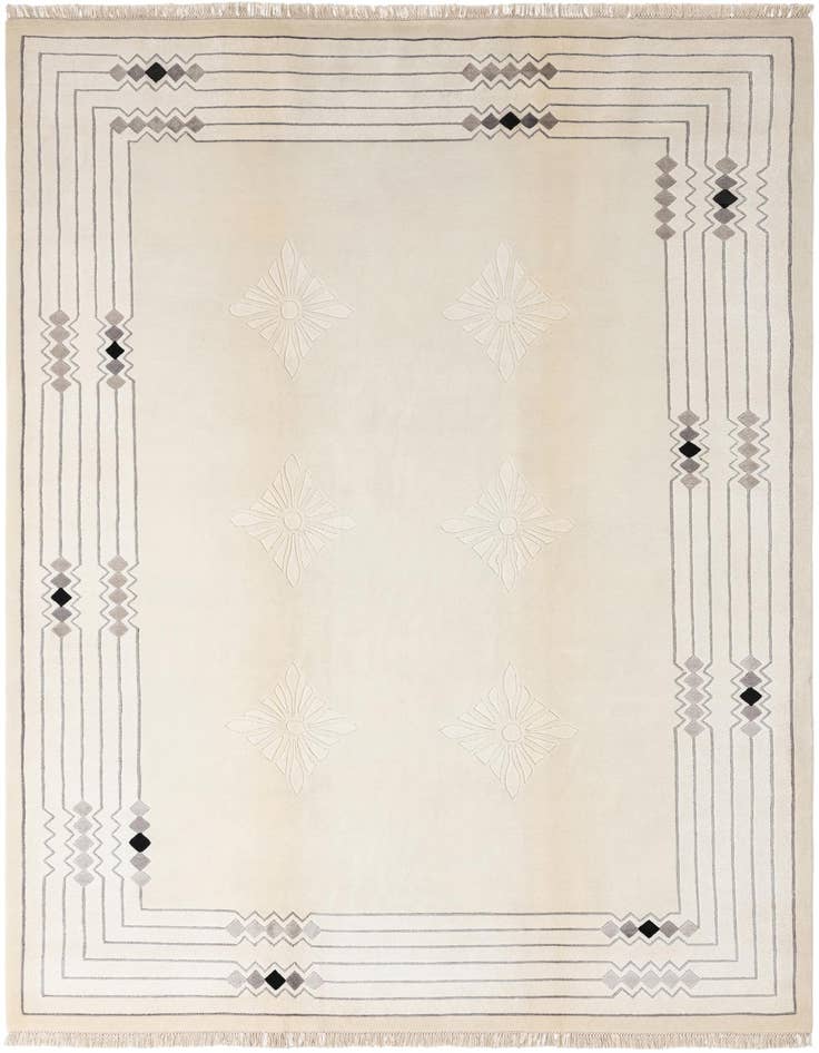 Detail image of 6' 9 x 9' 10 Hand Knotted Darya Wool Rug