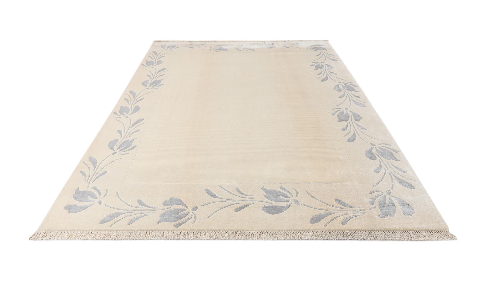 6' 11 x 9' 8 Hand Knotted Darya Wool Rug