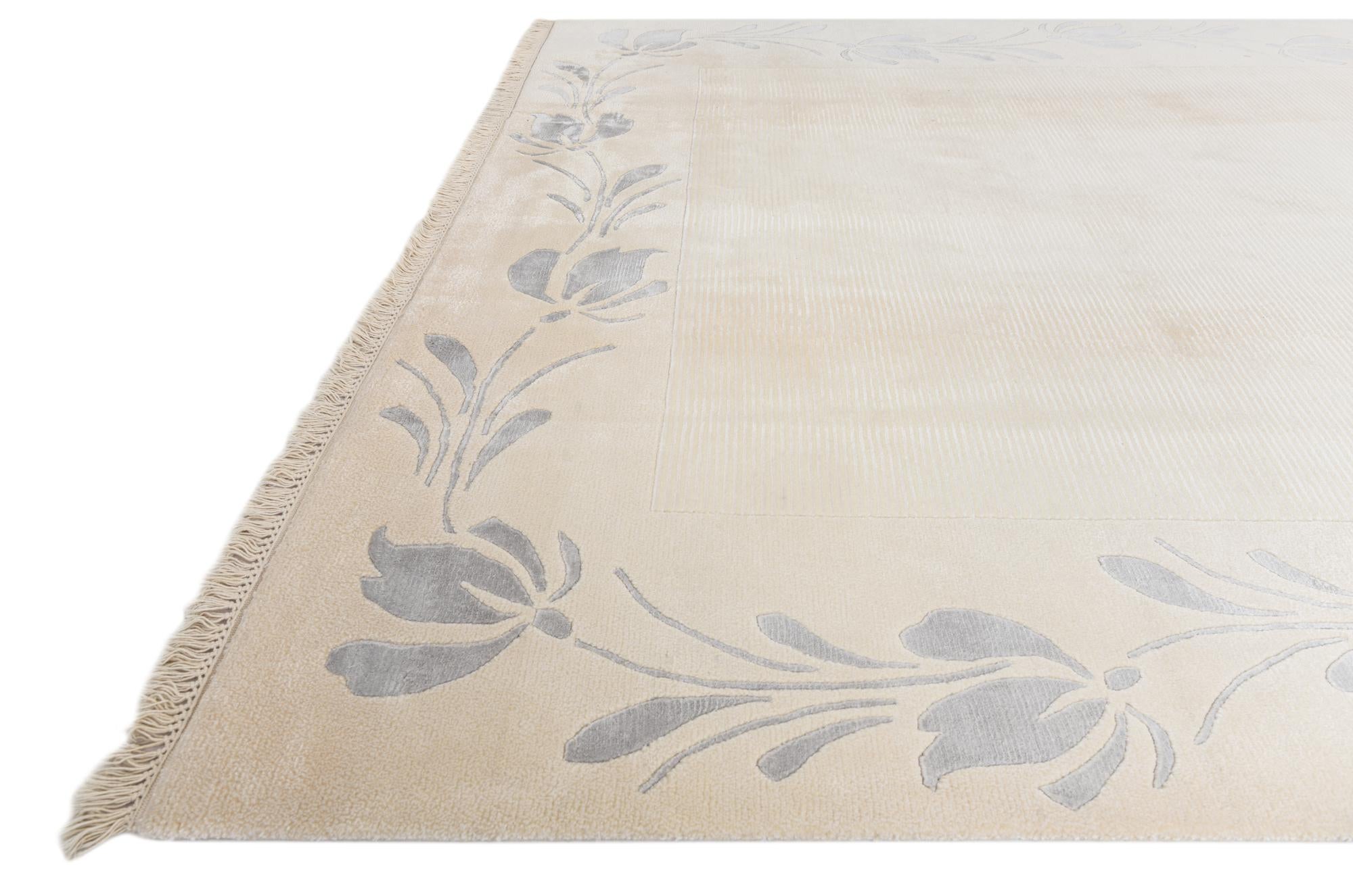 6' 11 x 9' 8 Hand Knotted Darya Wool Rug