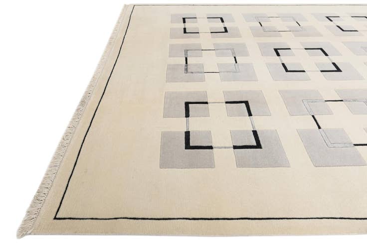 Detail image of 6' 9 x 9' 5 Hand Knotted Darya Wool Rug