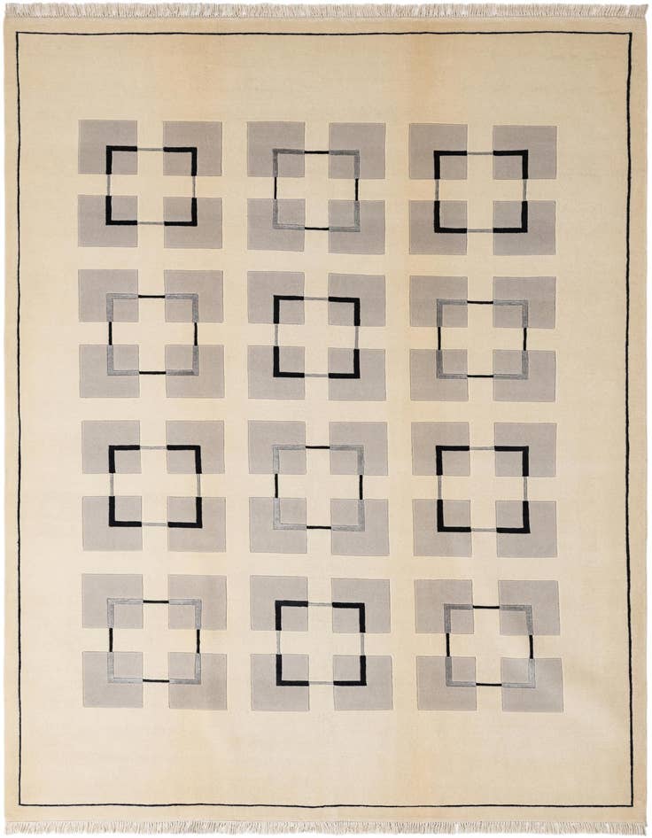 Detail image of 6' 9 x 9' 5 Hand Knotted Darya Wool Rug