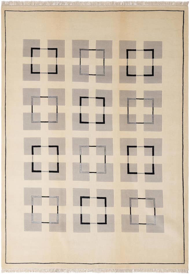 Detail image of 6' 9 x 9' 5 Hand Knotted Darya Wool Rug