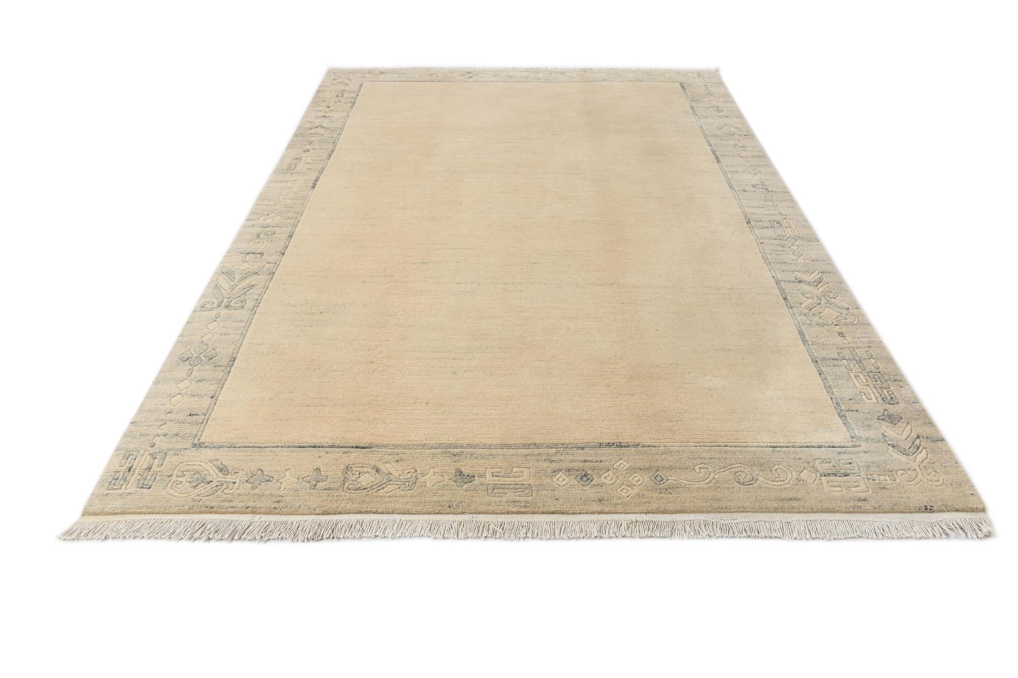 6' 8 x 9' 7 Hand Knotted Darya Wool Rug