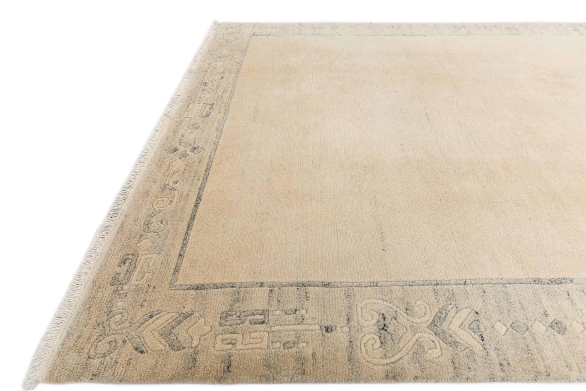 6' 8 x 9' 7 Hand Knotted Darya Wool Rug