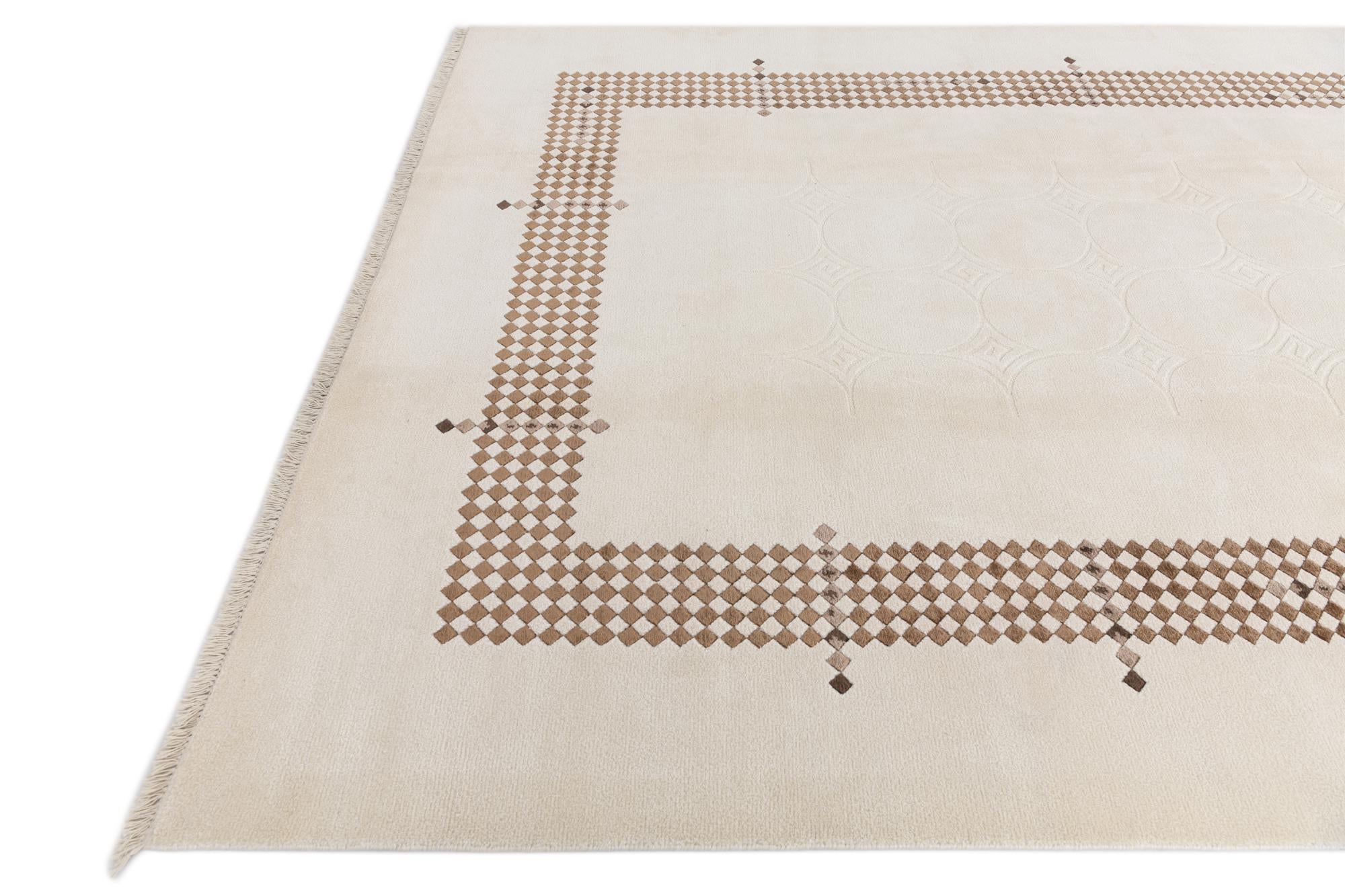 6' 11 x 10' Hand Knotted Darya Wool Rug