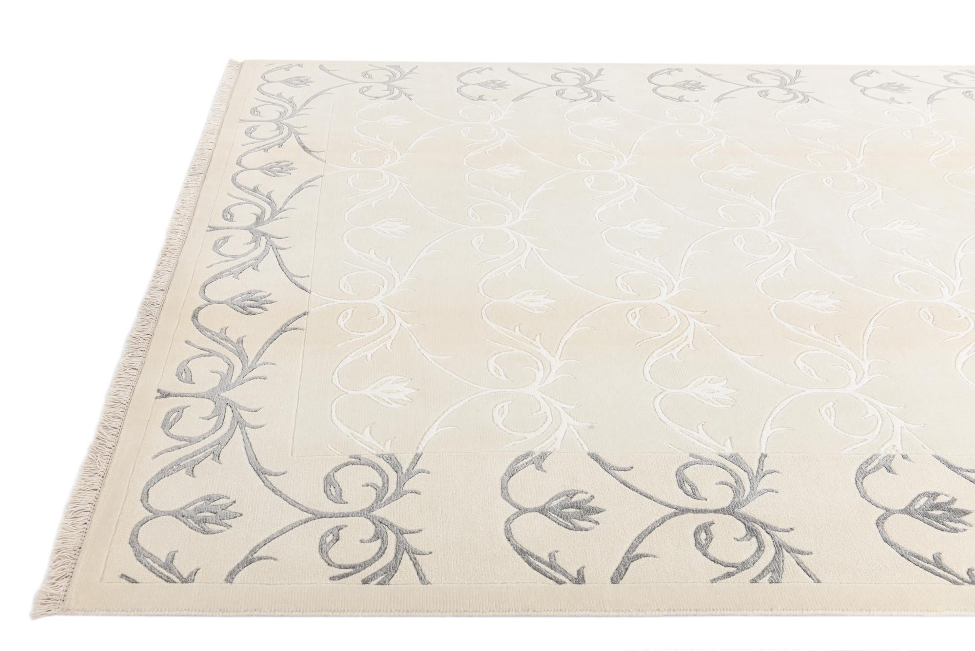 6' 5 x 9' 9 Hand Knotted Darya Wool Rug