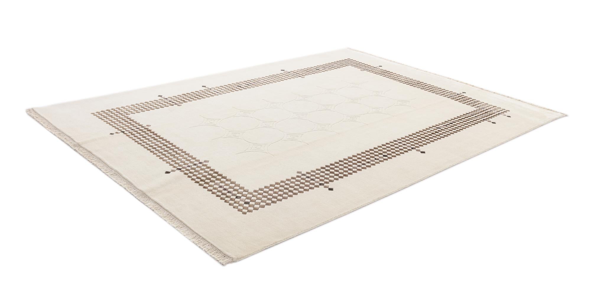 6' 11 x 9' 9 Hand Knotted Darya Wool Rug