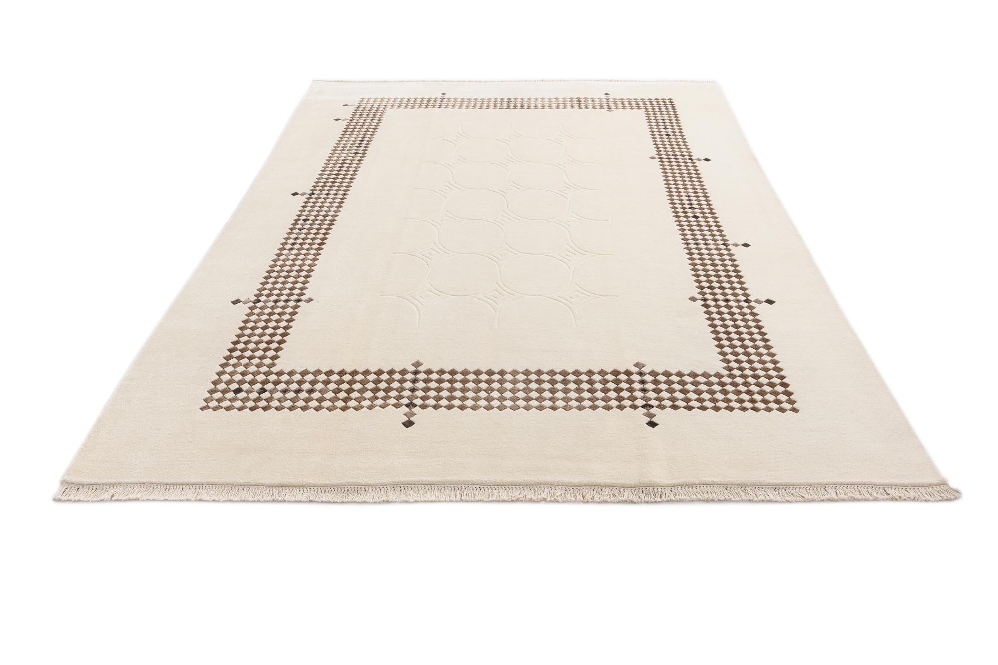 6' 11 x 9' 9 Hand Knotted Darya Wool Rug