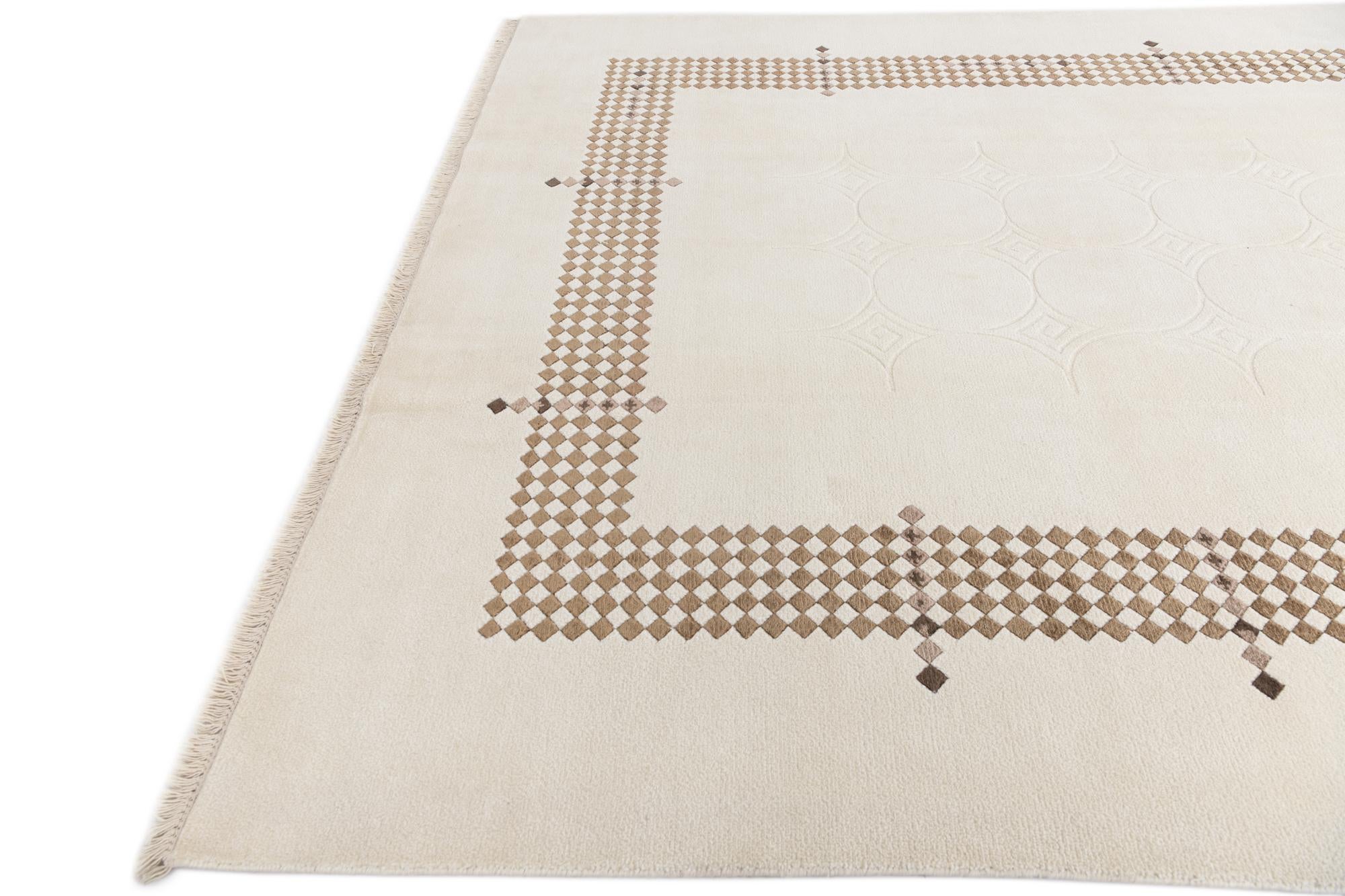6' 11 x 9' 9 Hand Knotted Darya Wool Rug