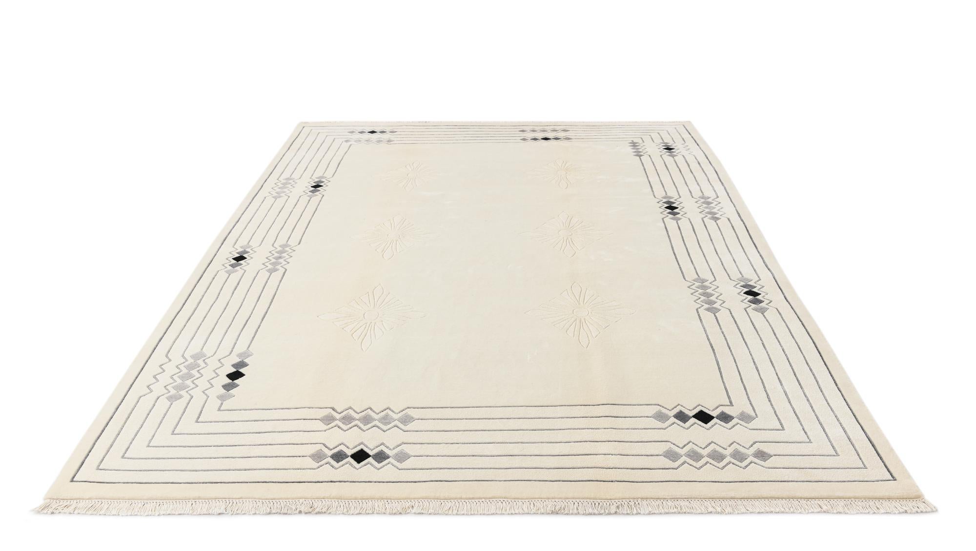 6' 10 x 9' 7 Hand Knotted Darya Wool Rug