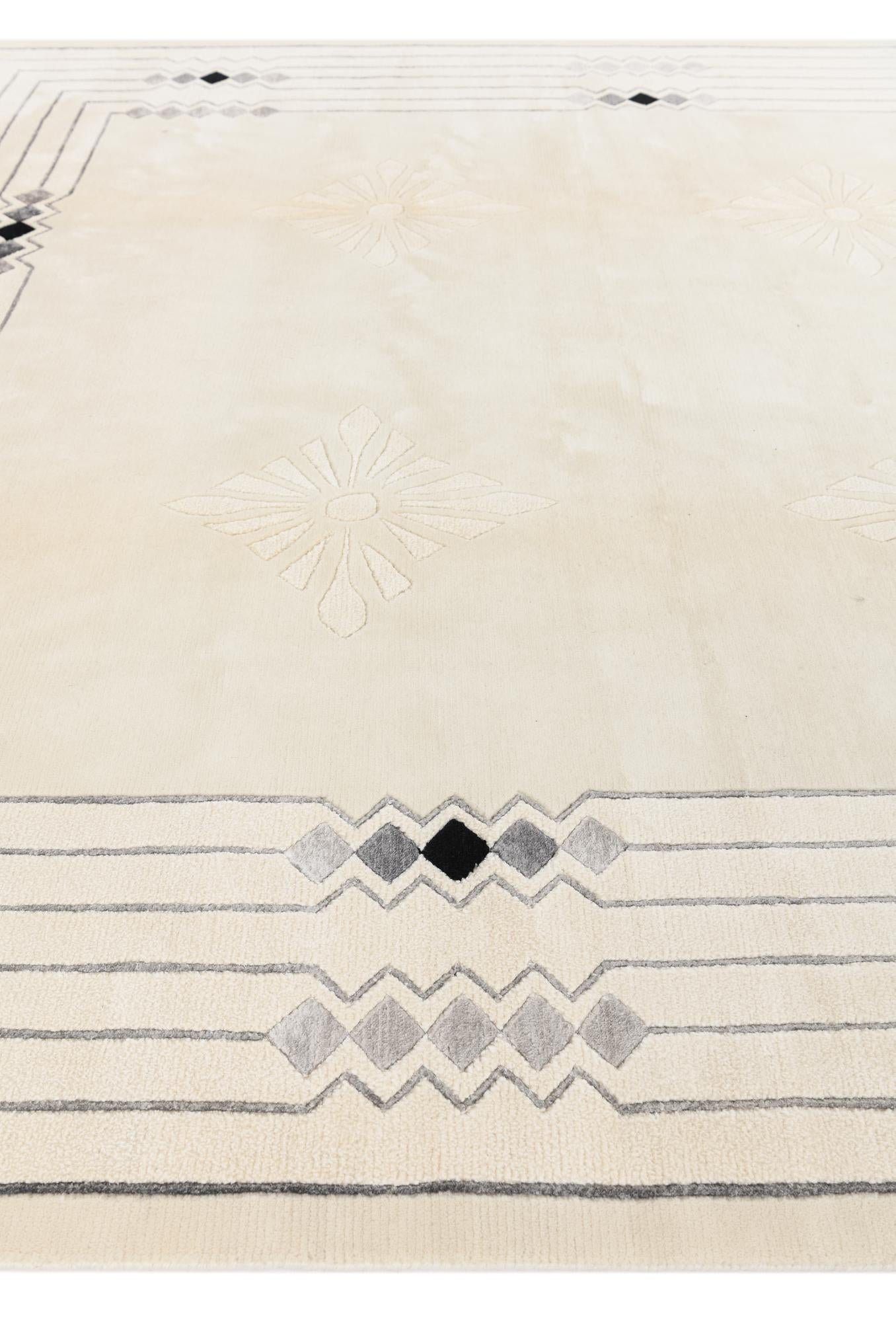 6' 10 x 9' 7 Hand Knotted Darya Wool Rug