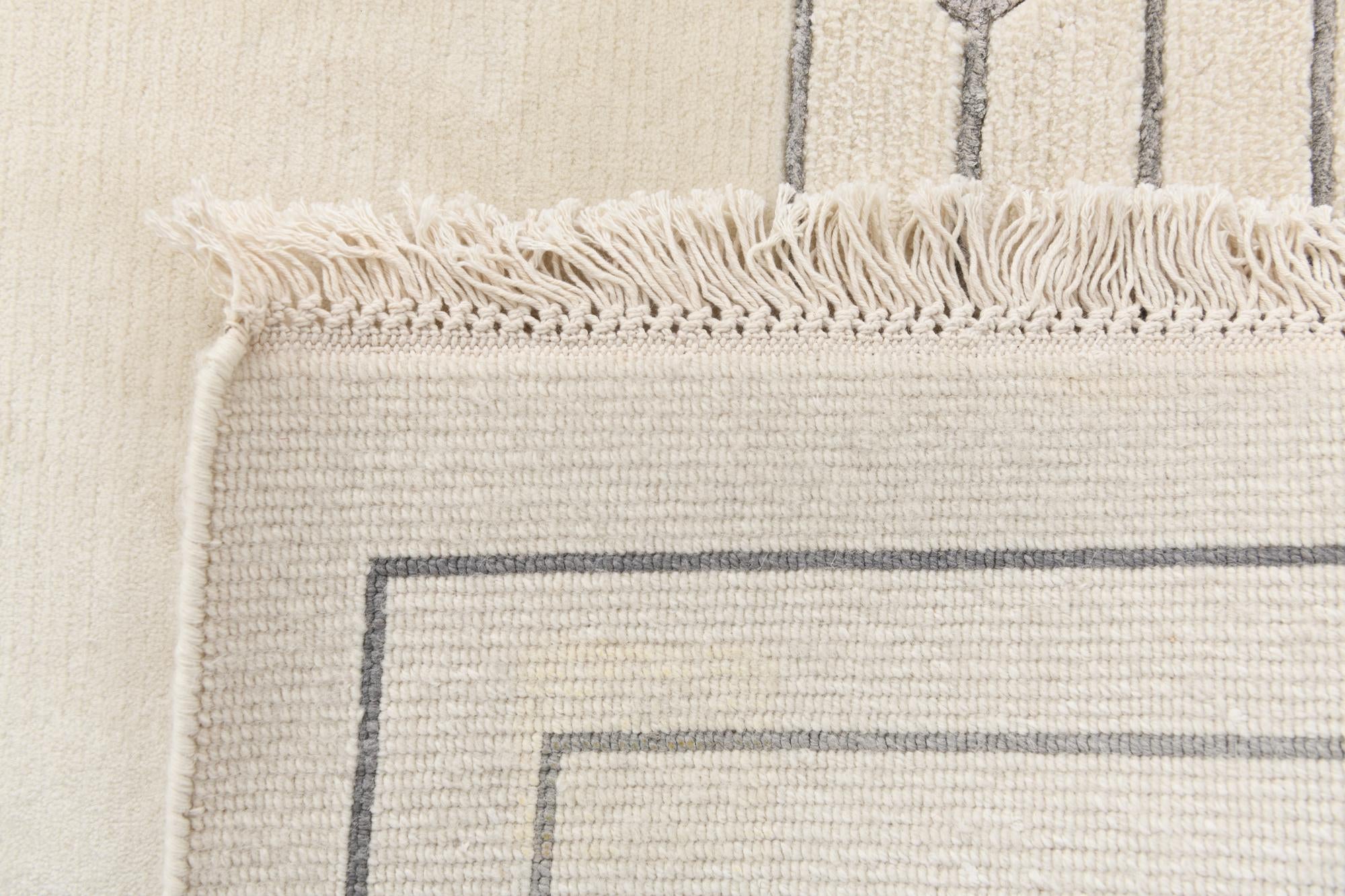 6' 10 x 9' 7 Hand Knotted Darya Wool Rug