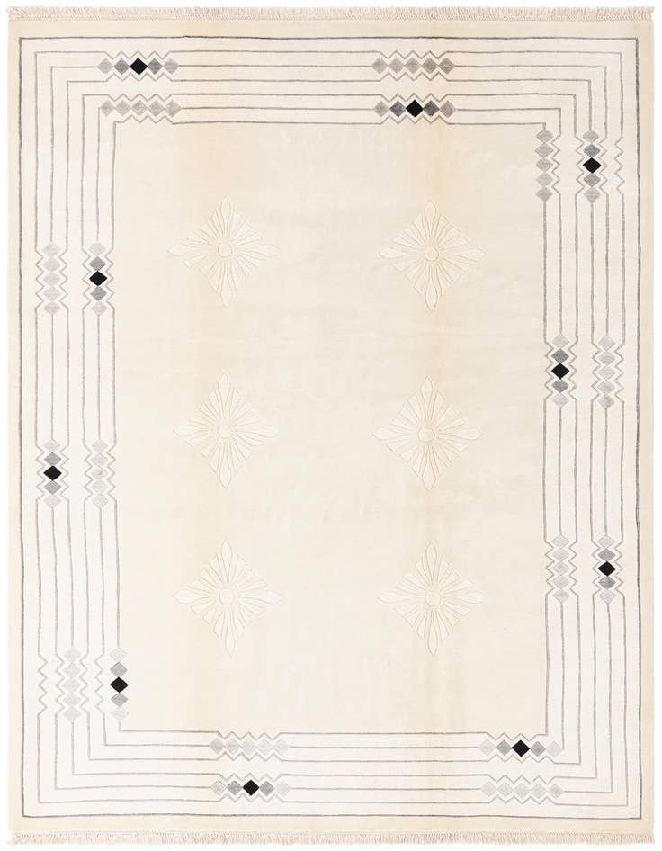 Detail image of 6' 10 x 9' 7 Hand Knotted Darya Wool Rug