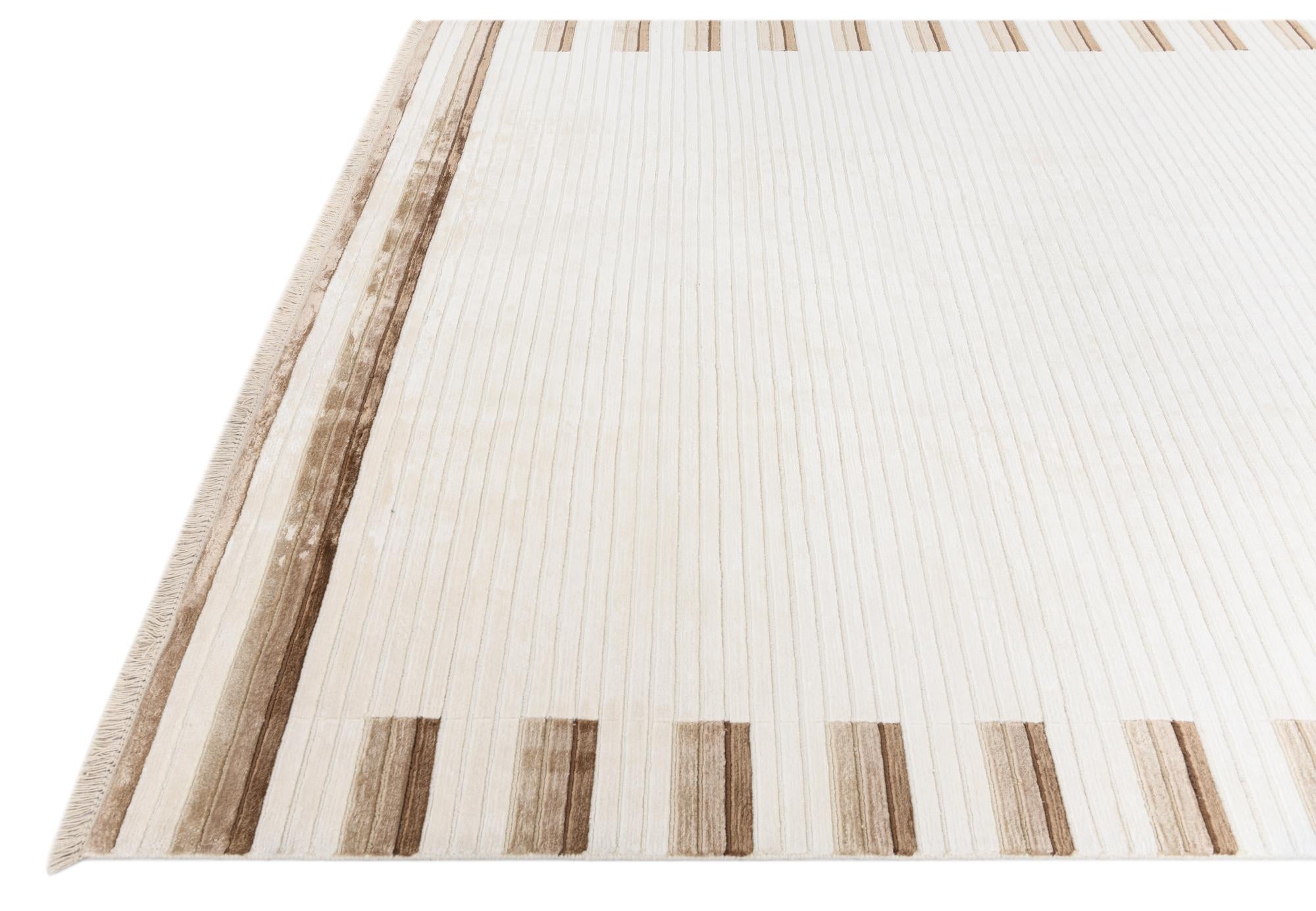 6' 7 x 9' 7 Hand Knotted Darya Wool Rug