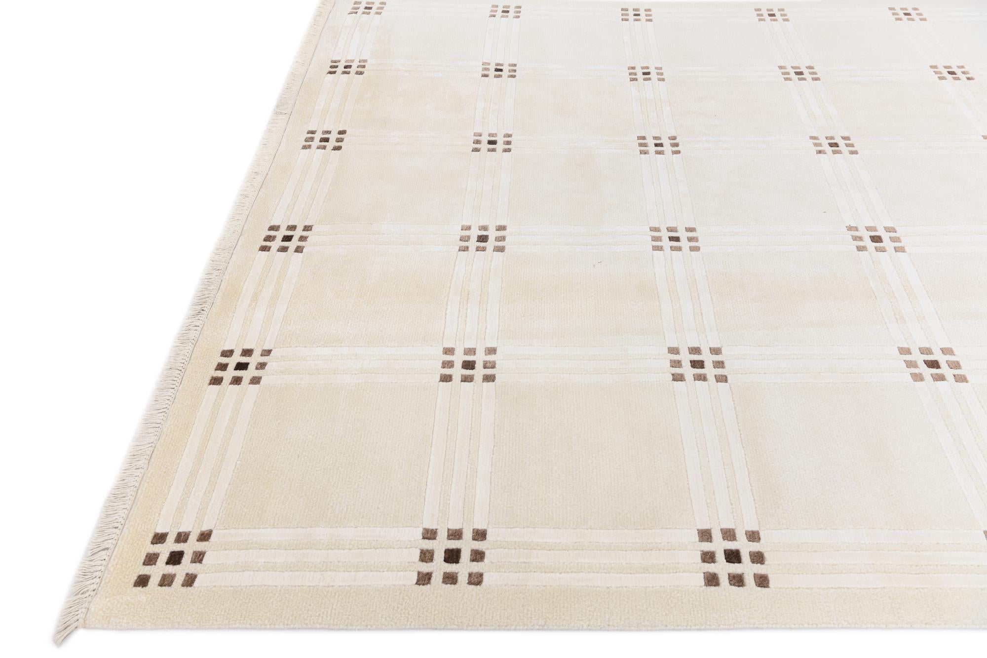 6' 7 x 9' 11 Hand Knotted Darya Wool Rug