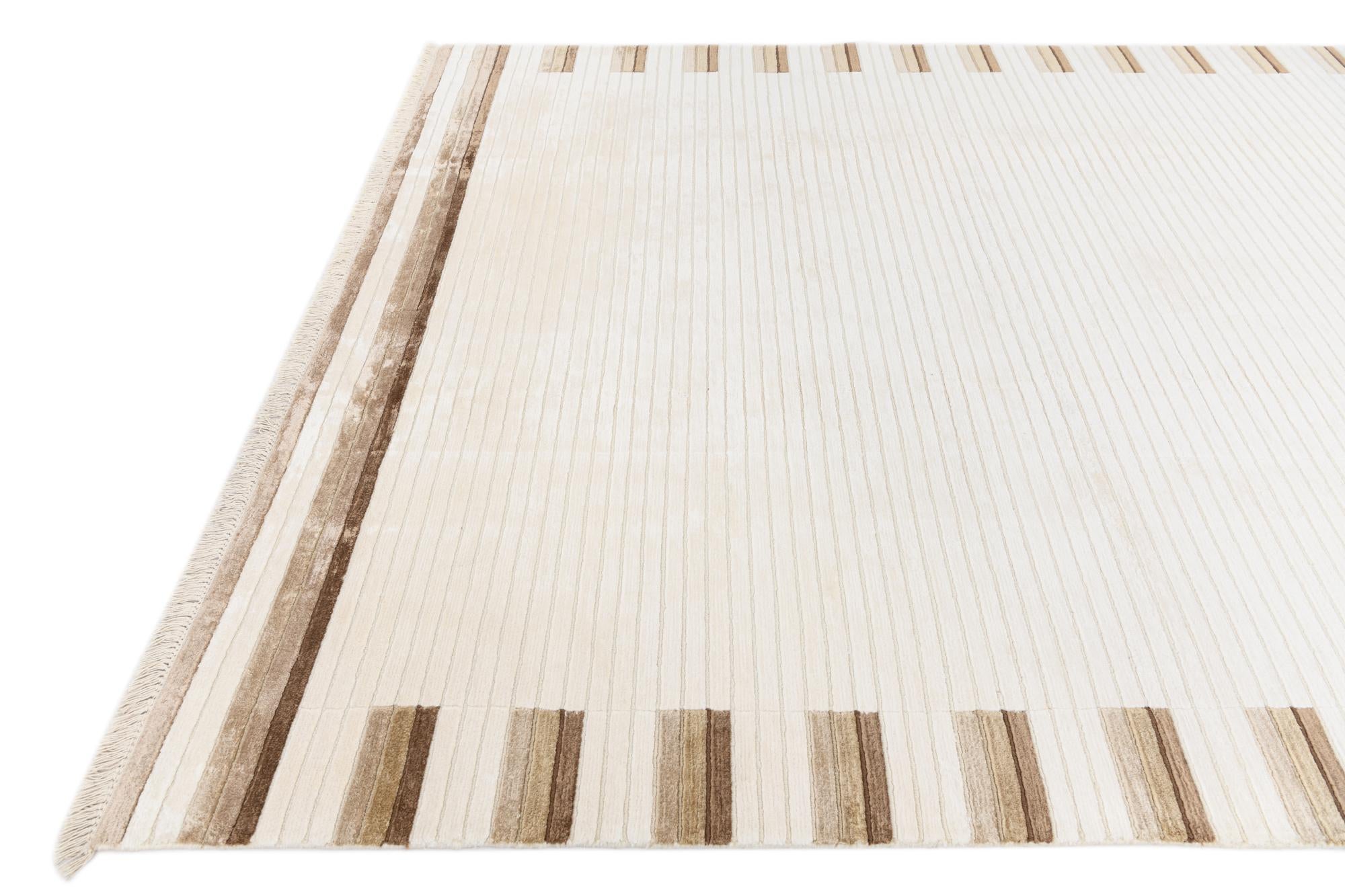 6' 6 x 9' 9 Hand Knotted Darya Wool Rug