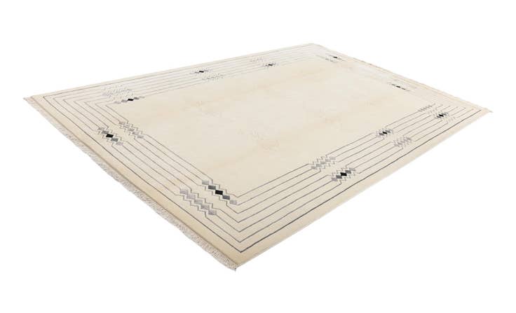 Detail image of 6' 8 x 10' Hand Knotted Darya Wool Rug