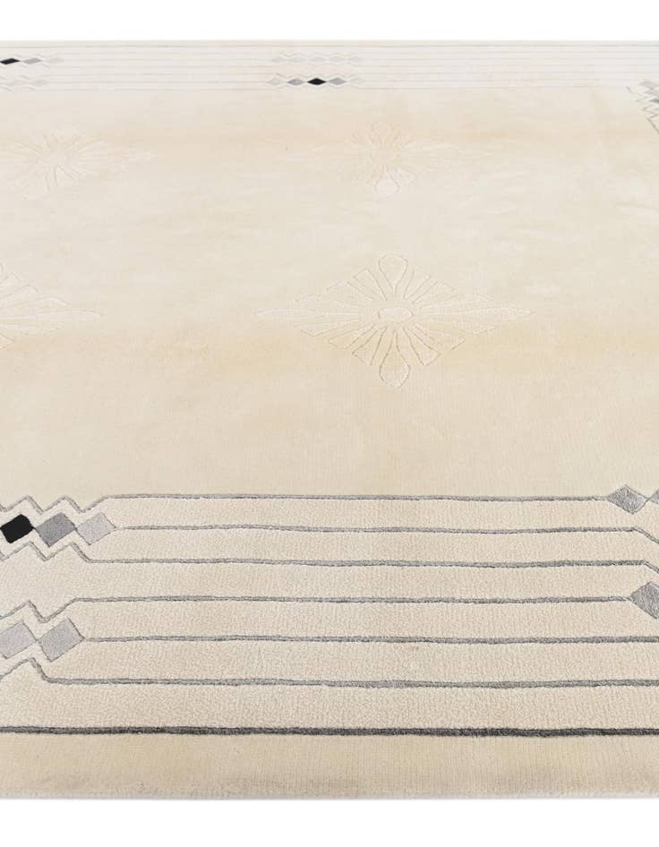 Detail image of 6' 8 x 10'  Hand Knotted Darya Wool Rug