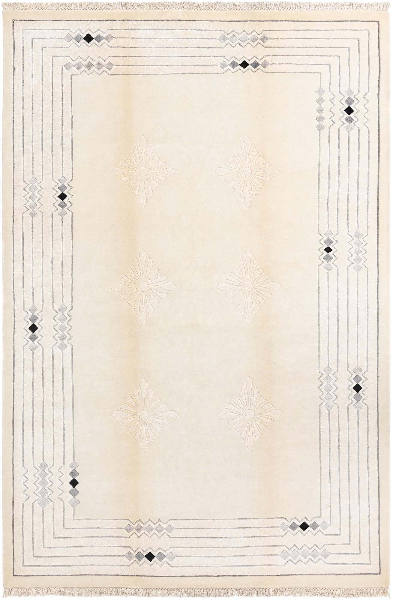 6' 8 x 10' Hand Knotted Darya Wool Rug