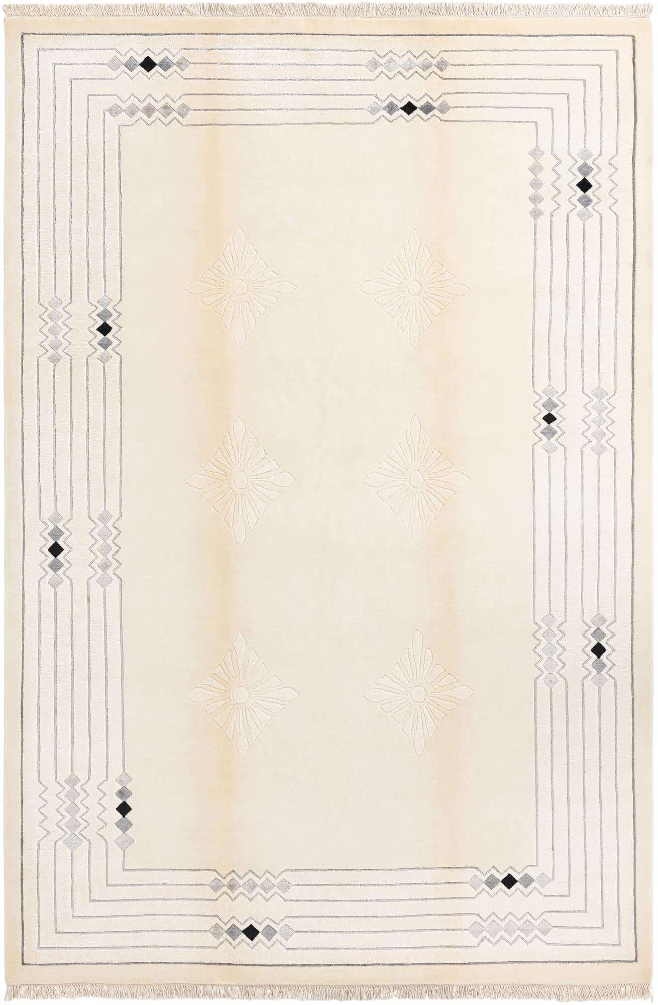 6' 8 x 10' Hand Knotted Darya Wool Rug